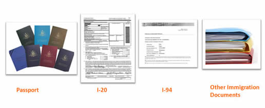 Passport, I-20, I-94, Other Immigration Documents