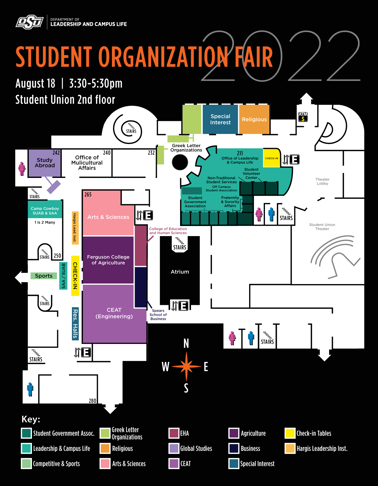 student organization fair map